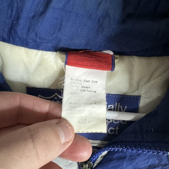 Vintage Dallas Cowboys Jacket Pullover Mens Medium Blue White Autograph - Picture 4 of 16